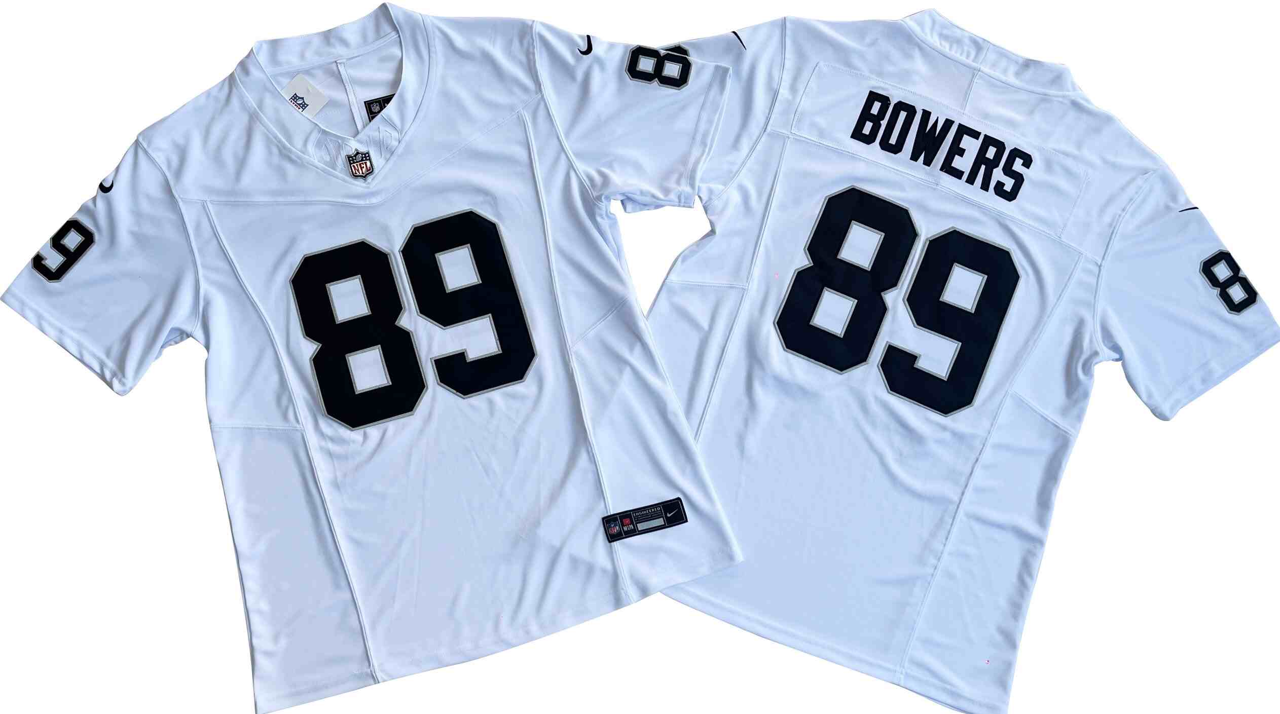Men's Las Vegas Raiders 89# Brock Bowers  White Vapor F.U.S.E. Limited Jersey