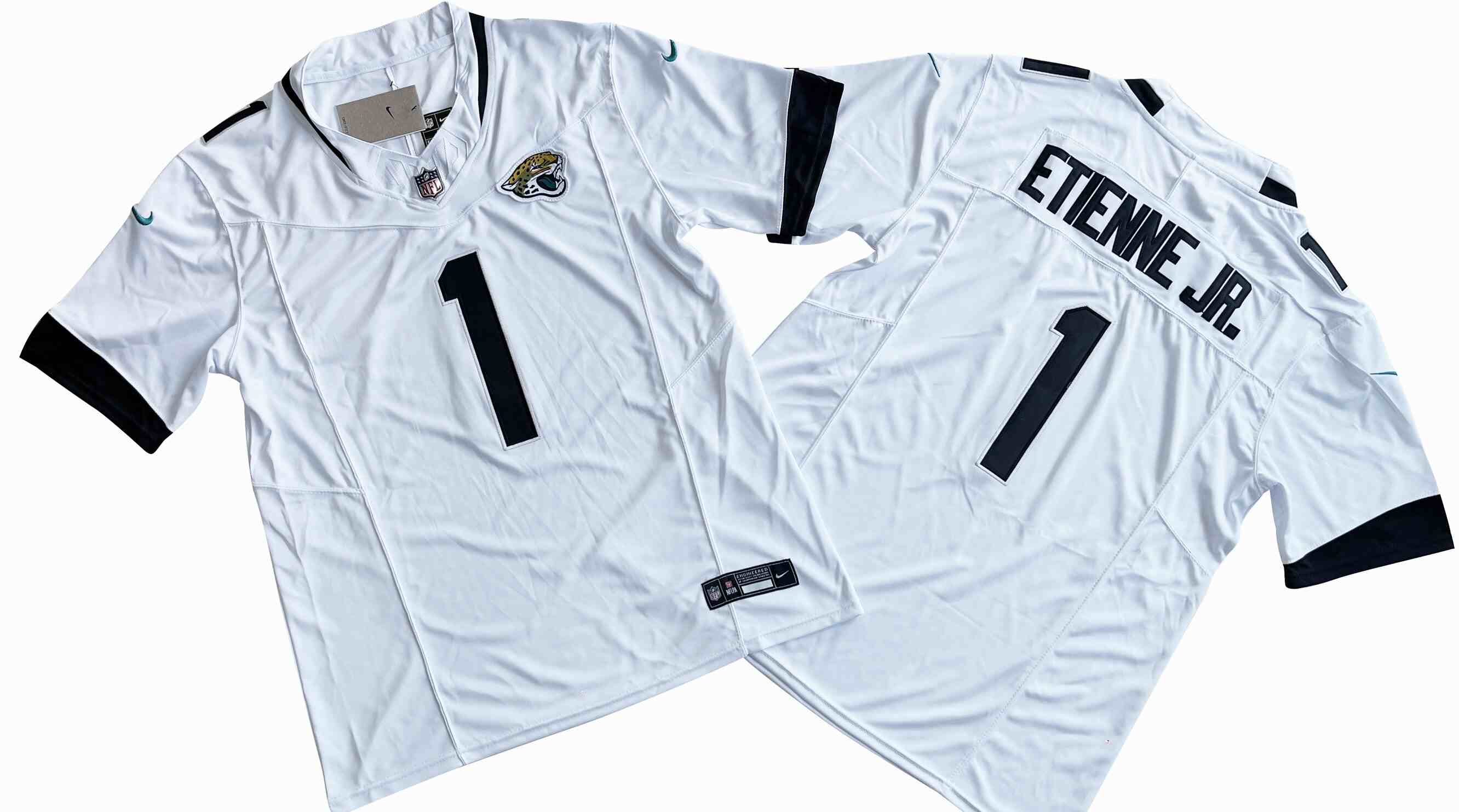 Men's Jacksonville Jaguars #1 Travis Etienne  White F.U.S.E Vapor Untouchable Limited Football Stitched Jersey