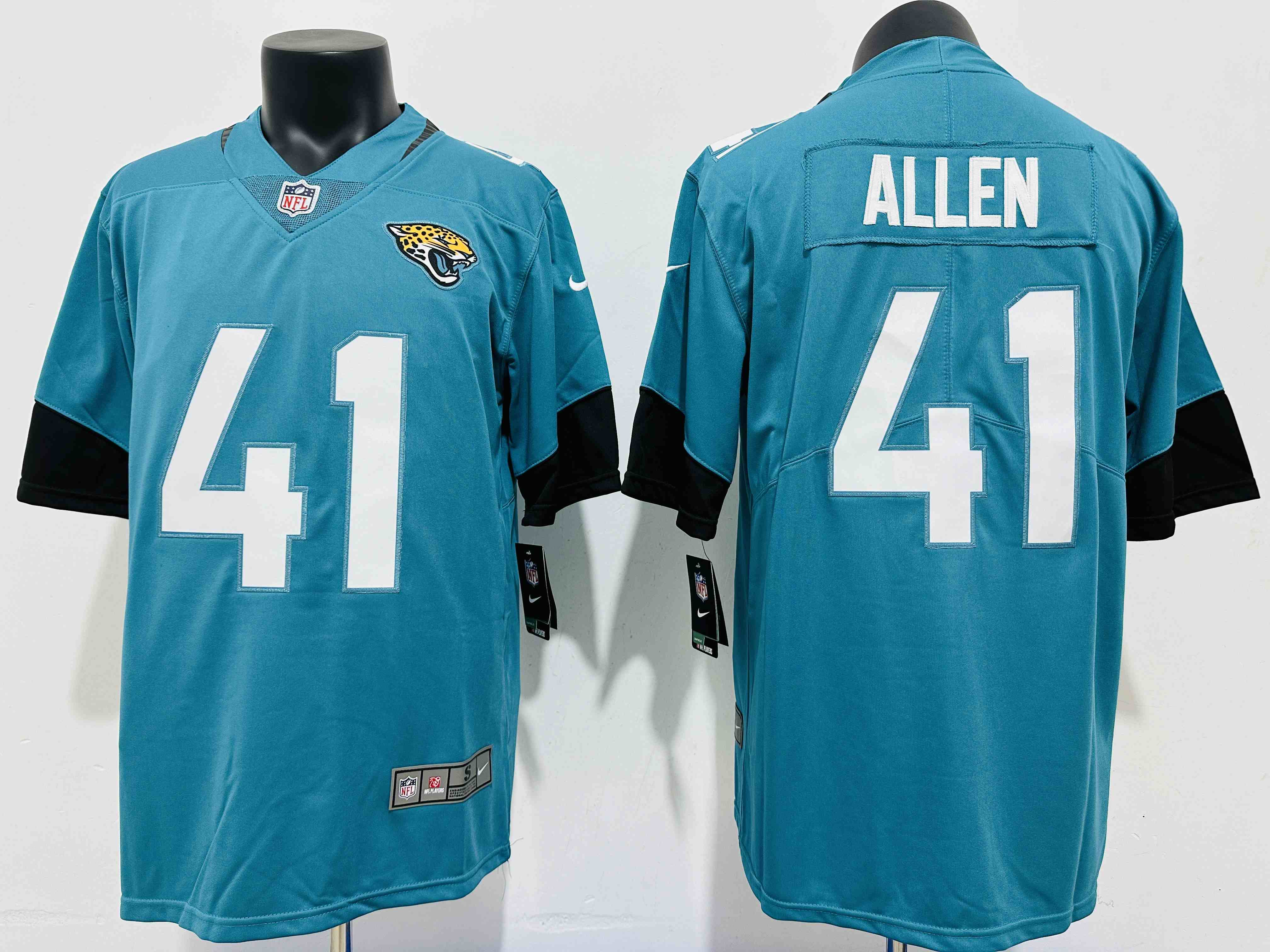 Men's Jacksonville Jaguars #41 Josh Hines-Allen Teal Vapor Untouchable Limited Football Stitched Jersey