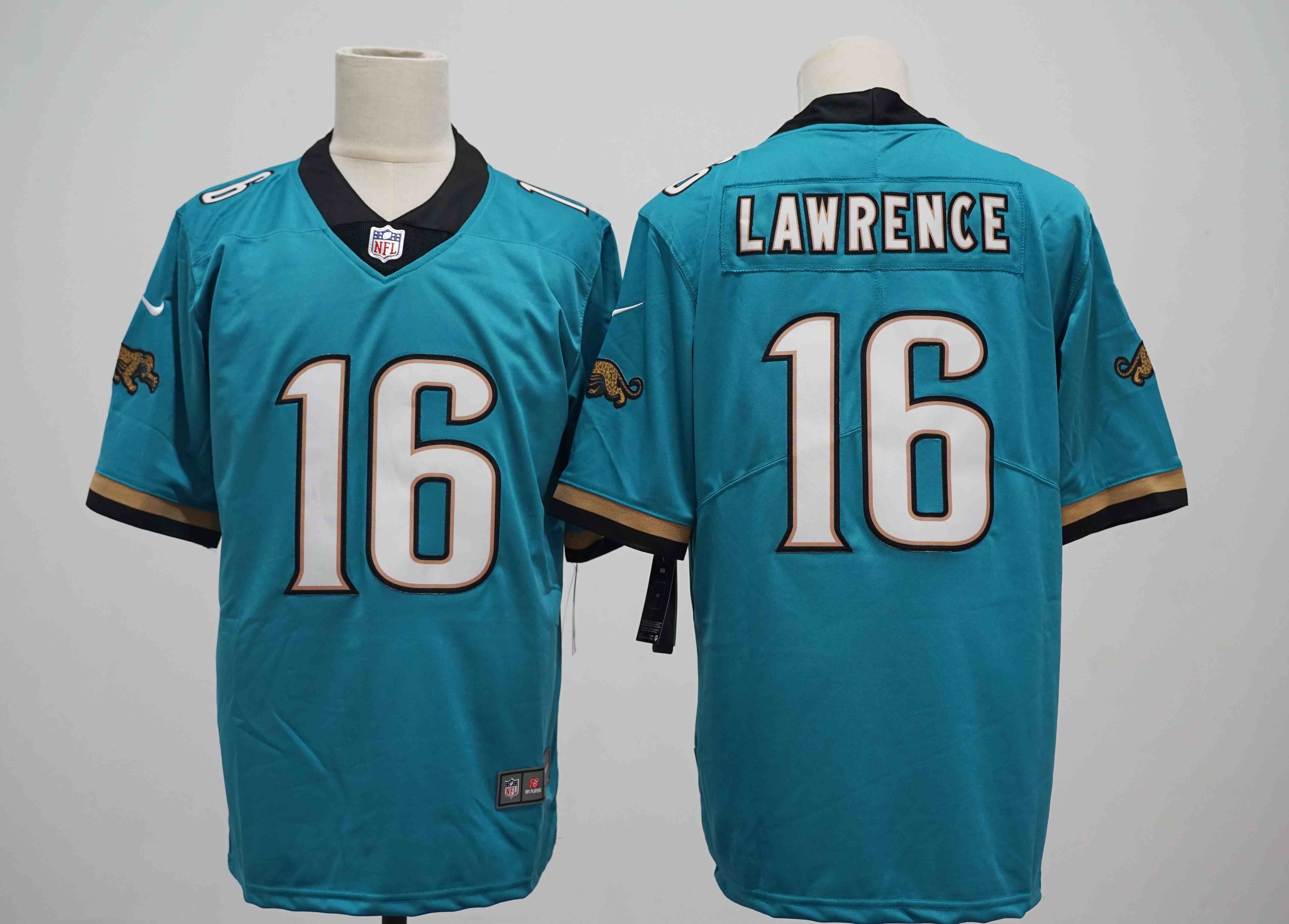 Men's Jacksonville Jaguars #16 Trevor Lawrence Teal Prowler Throwback Vapor  Limited Jersey