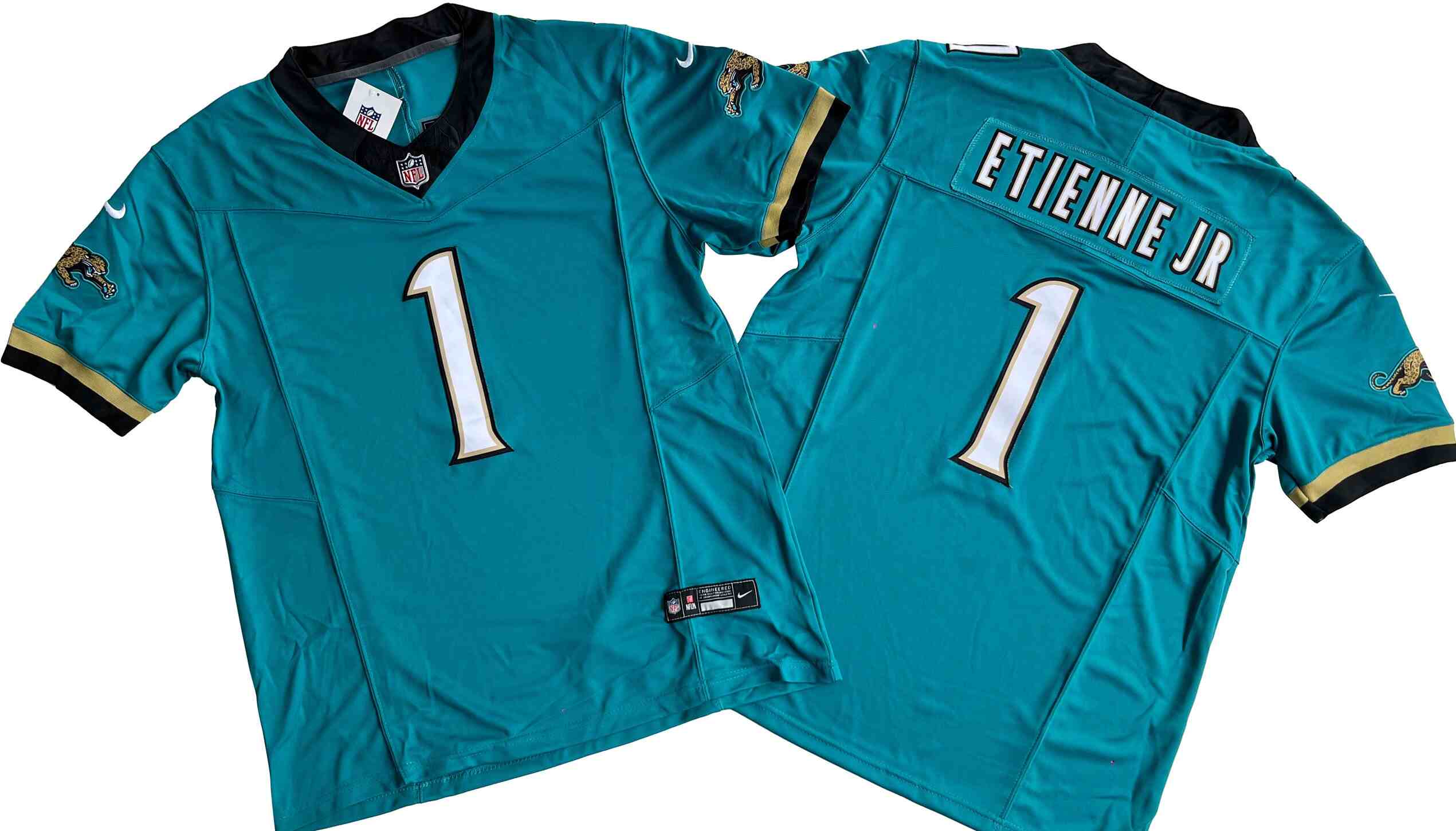 Men's Jacksonville Jaguars #1 Travis Etienne  Teal F.U.S.E Vapor Untouchable Limited Football Stitched Jersey