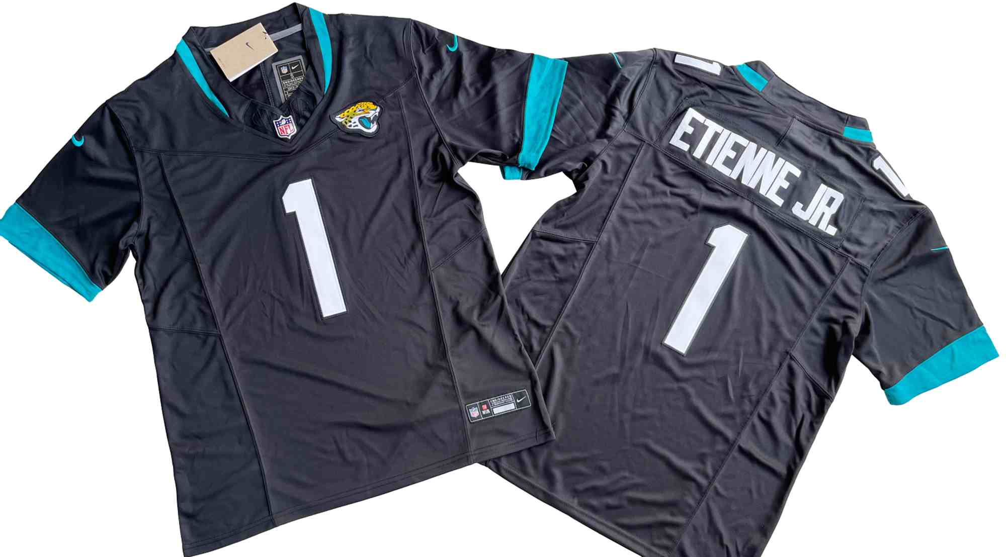Men's Jacksonville Jaguars #1 Travis Etienne  Black F.U.S.E Vapor Untouchable Limited Football Stitched Jersey