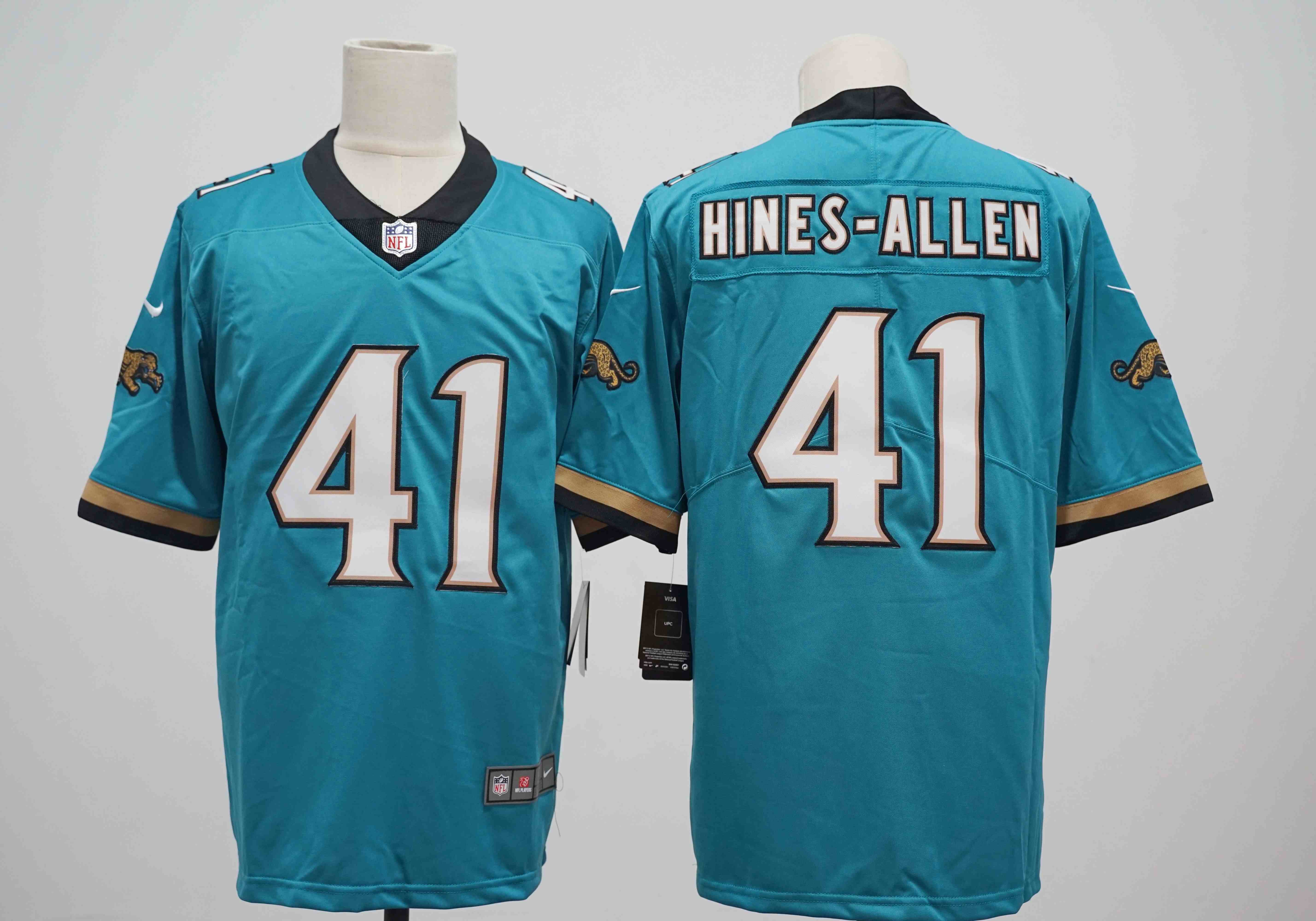 Men's Jacksonville Jaguars #41 Josh Hines-Allen  Teal Prowler Throwback Vapor  Limited Jersey