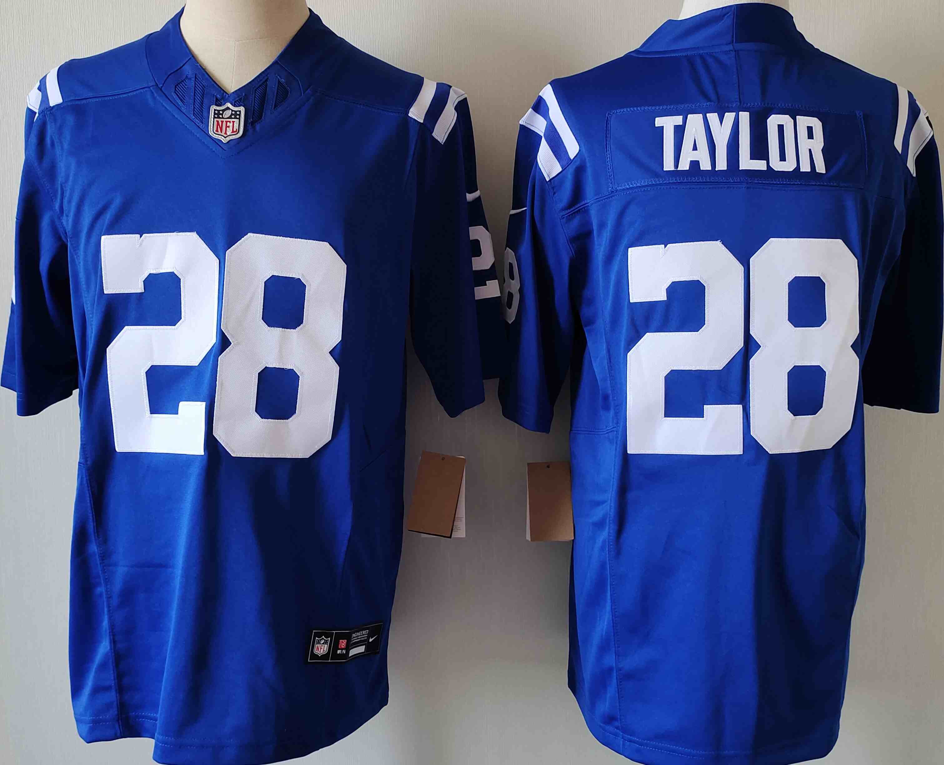 Men's Indianapolis Colts #28 Jonathan Taylor Blue  F.U.S.E. Vapor Untouchable Football Stitched Jersey