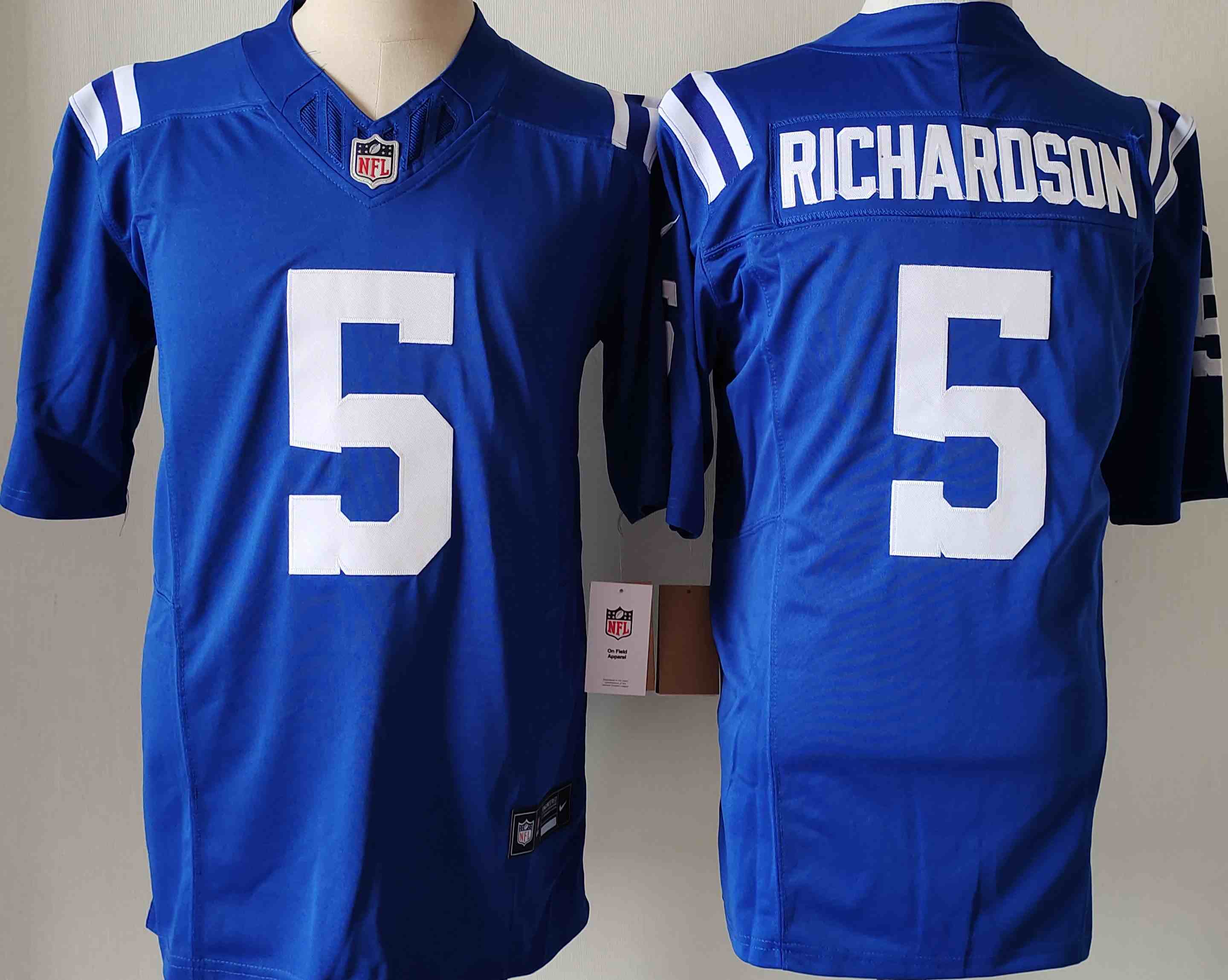 Men's Indianapolis Colts #5 Anthony Richardson Blue  F.U.S.E. Vapor Untouchable Football Stitched Jersey