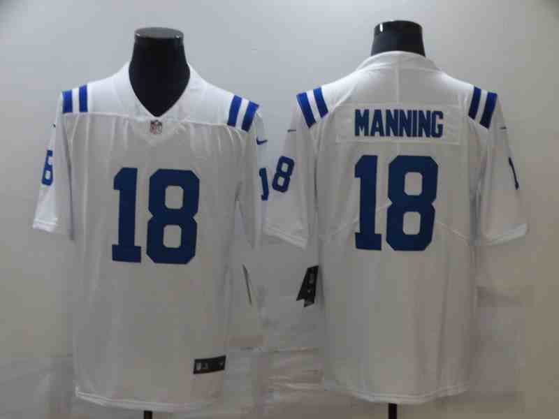 Men's Indianapolis Colts #18  Peyton Manning Whitel Vapor Limited Jersey