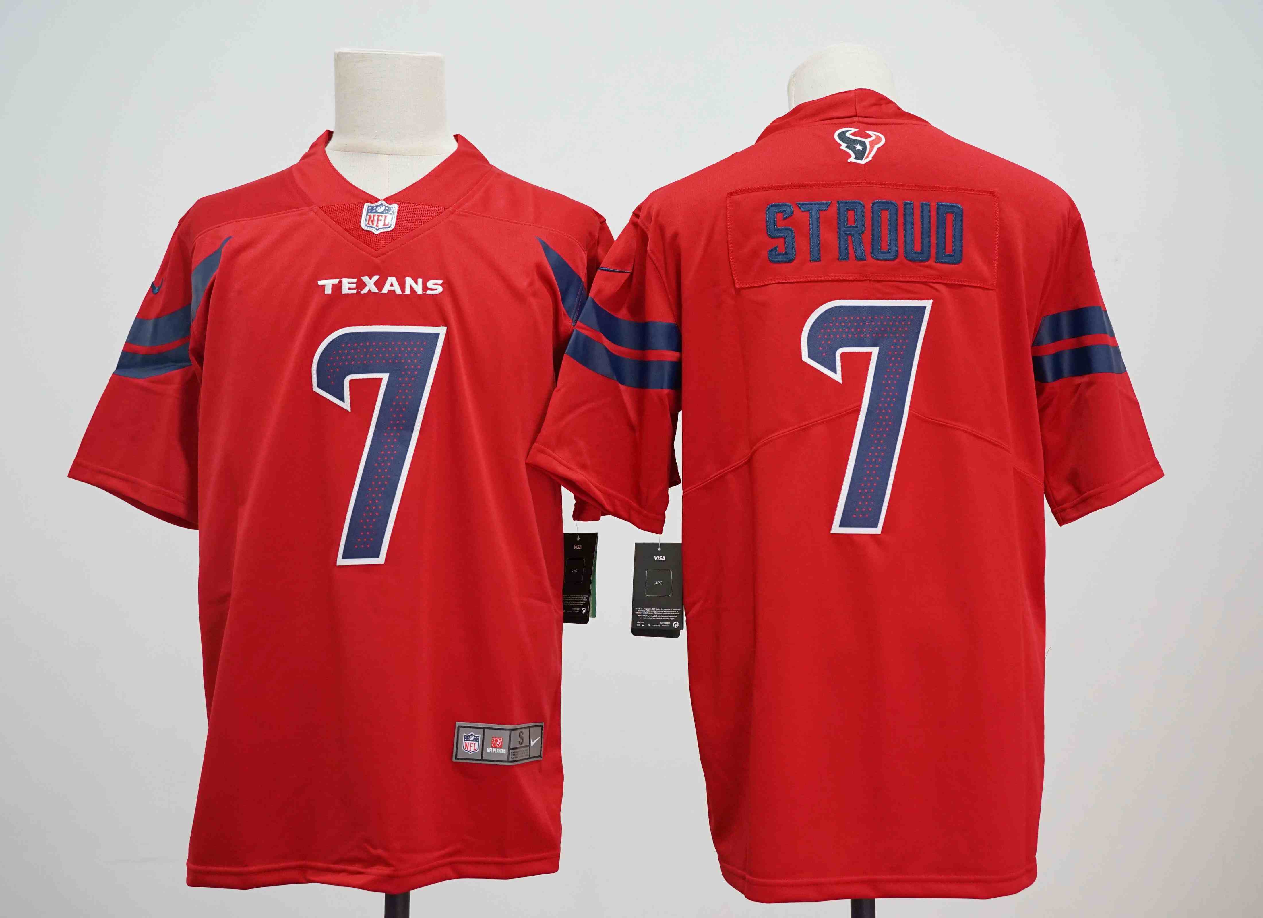 Men's Houston Texans #7 C.J. Stroud Red 2024 Vapor Football Stitched Jersey