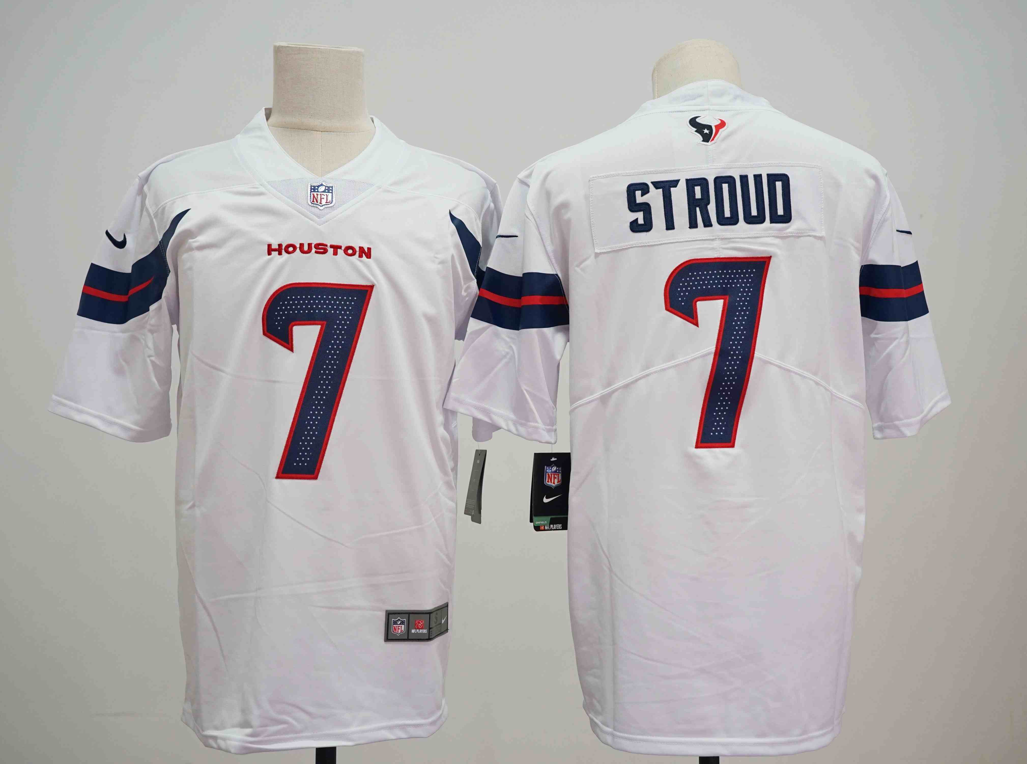 Men's Houston Texans #7 C.J. Stroud White  Vapor  Limited Stitched Jersey