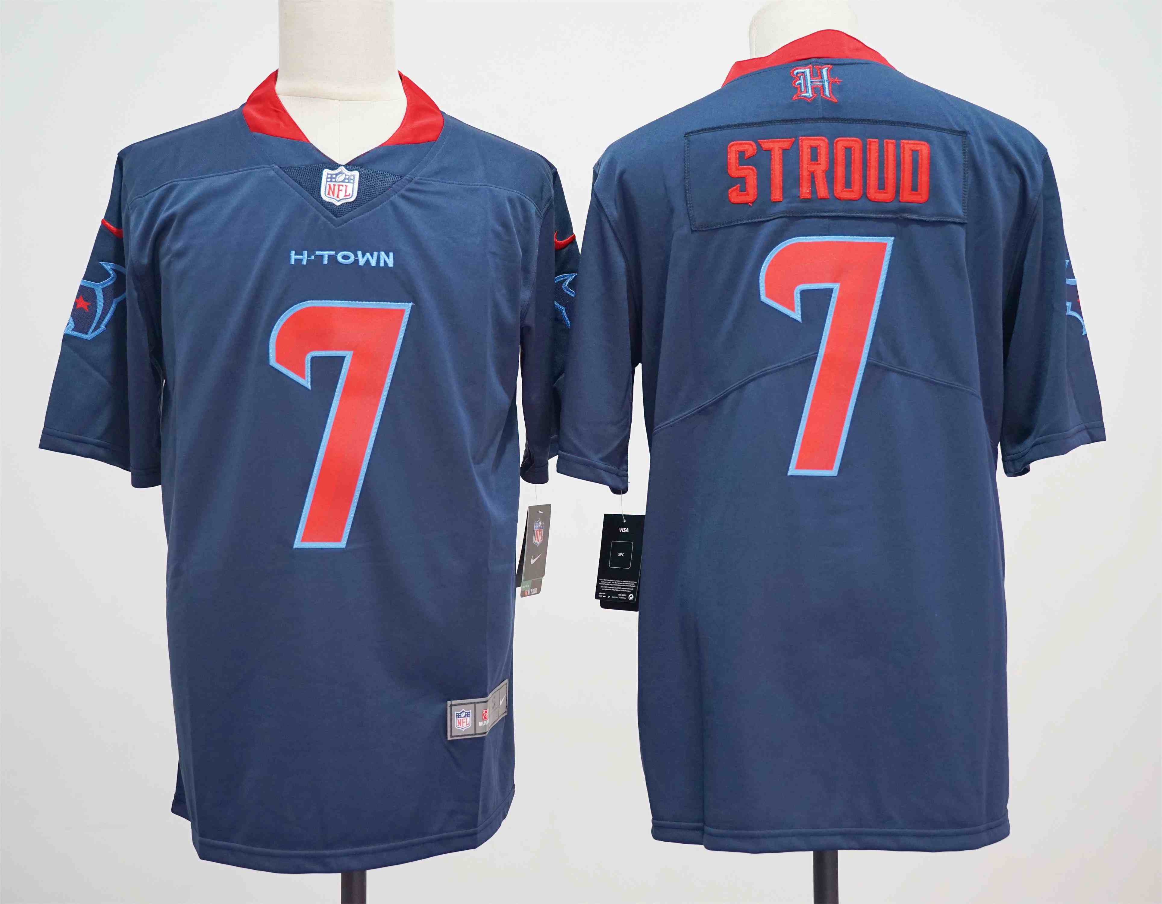 Men's Houston Texans #7 C.J. Stroud Navy Vapor Football Stitched Jersey