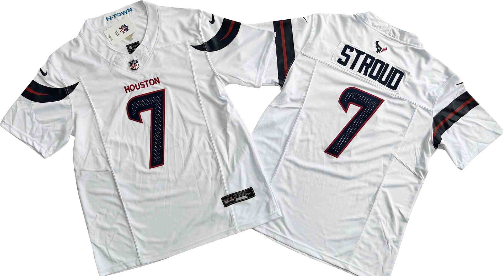 Men's Houston Texans #7  C.J. Stroud White  Vapor F.U.S.E. Limited Stitched Jersey