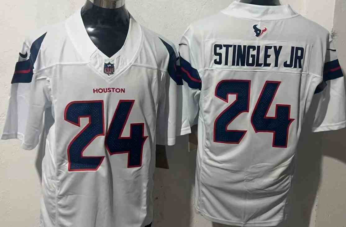 Men's Houston Texans #24 Derek Stingley Jr. White 2024 Vapor F.U.S.E. Limited Stitched Jersey