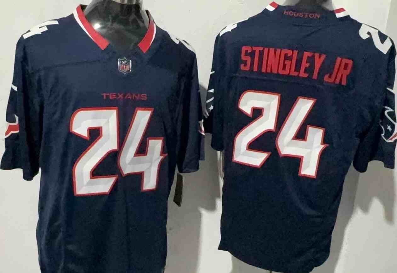 Men's Houston Texans #24 Derek Stingley Jr. Navy F.U.S.E Vapor Stitched Jersey