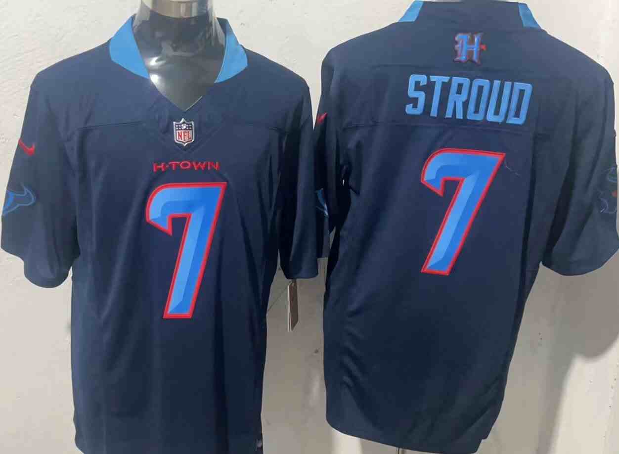 Men's Houston Texans #7 C.J. Stroud Black 2024 Vapor F.U.S.E. Limited Stitched Jersey