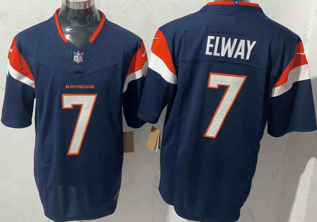 Men's Denver Broncos #7  John Elway  Navy  F.U.S.E. Vapor Limited Football Stitched Jersey
