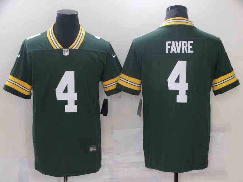 Men's Green Bay Packers #4 Brett Favre Green Vapor Limited Stitched Football Jersey