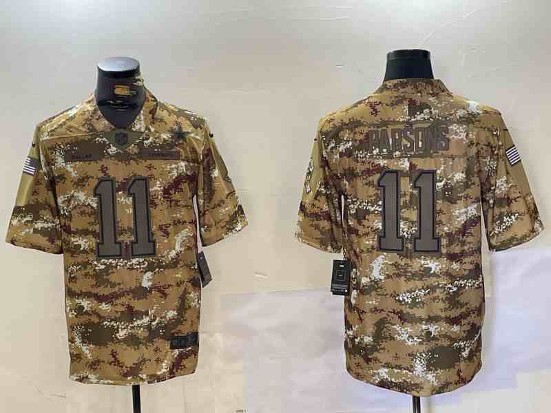 Men's Dallas Cowboys #11 Micah Parsons 2023 Arctic Camo Salute to Service Limited Stitched Jersey