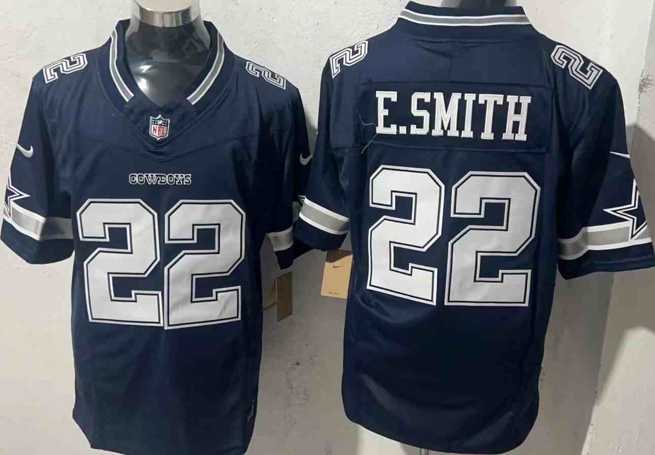 Men's Dallas Cowboys #22 Emmitt Smith  Navy Blue F.U.S.E. Limited Stitched Football Jersey