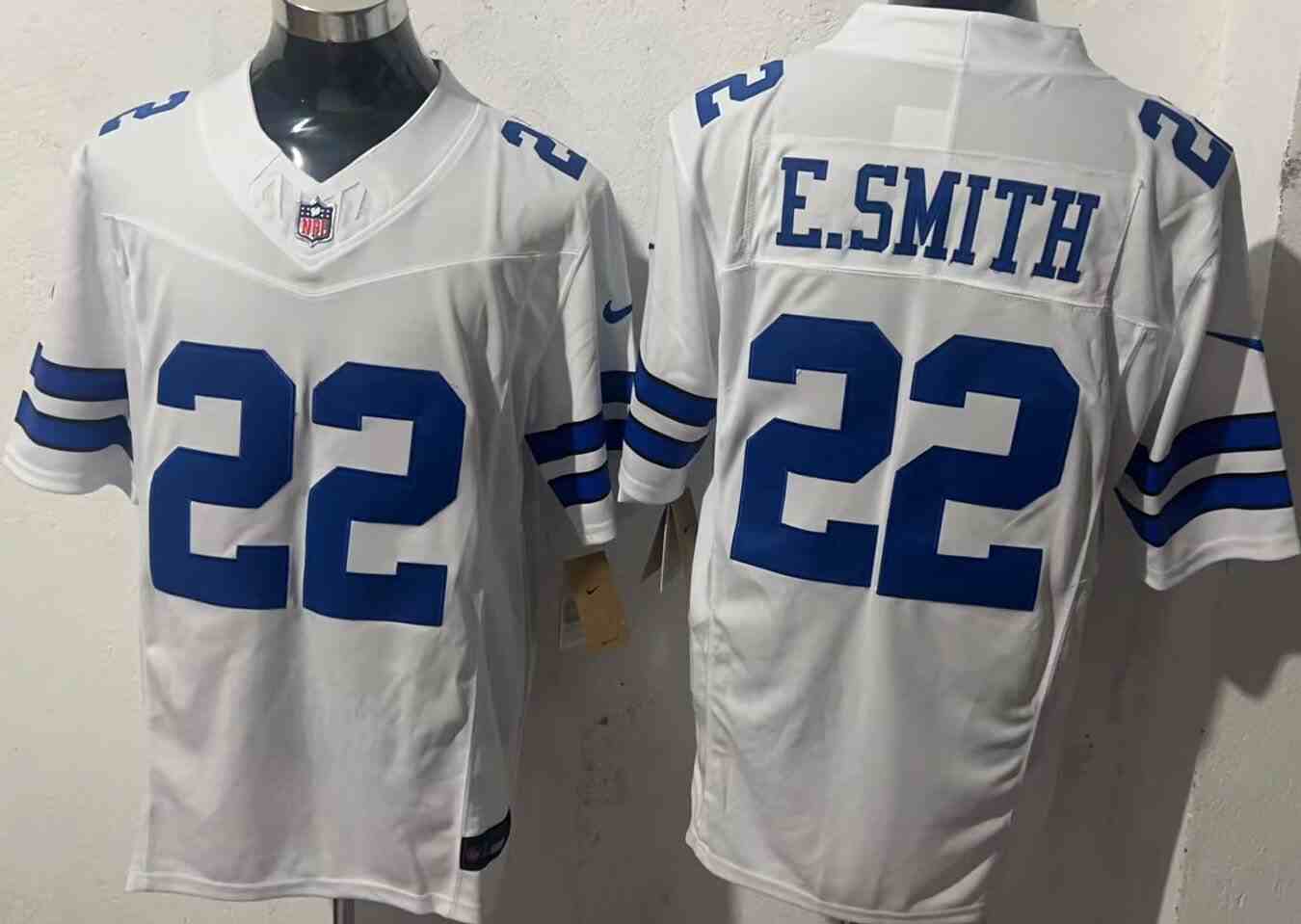 Men's Dallas Cowboys #22 Emmitt Smith  White  F.U.S.E. Limited Stitched Football Jersey