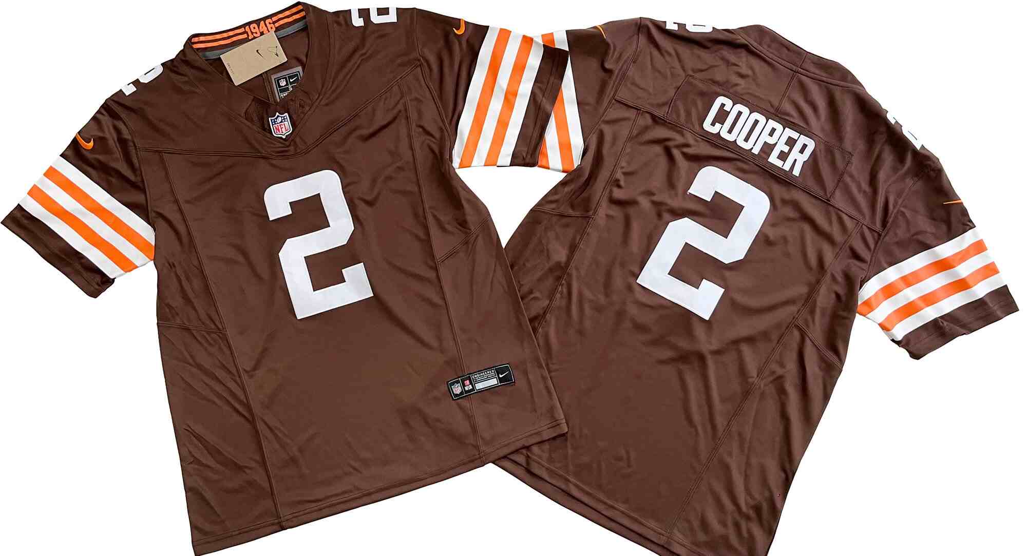 Men's Cleveland Browns #2 Amari Cooper Brown F.U.S.E. Vapor Limited Football Stitched Jersey