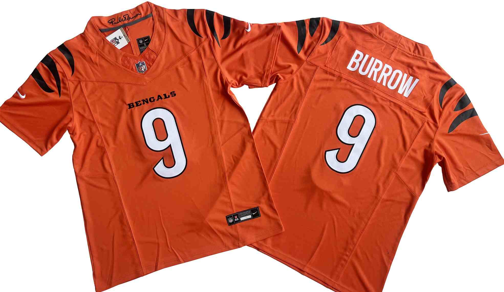 Men's Cincinnati Bengals #9 Joe Burrow Orange  F.U.S.E. Vapor Untouchable Limited Stitched Jersey