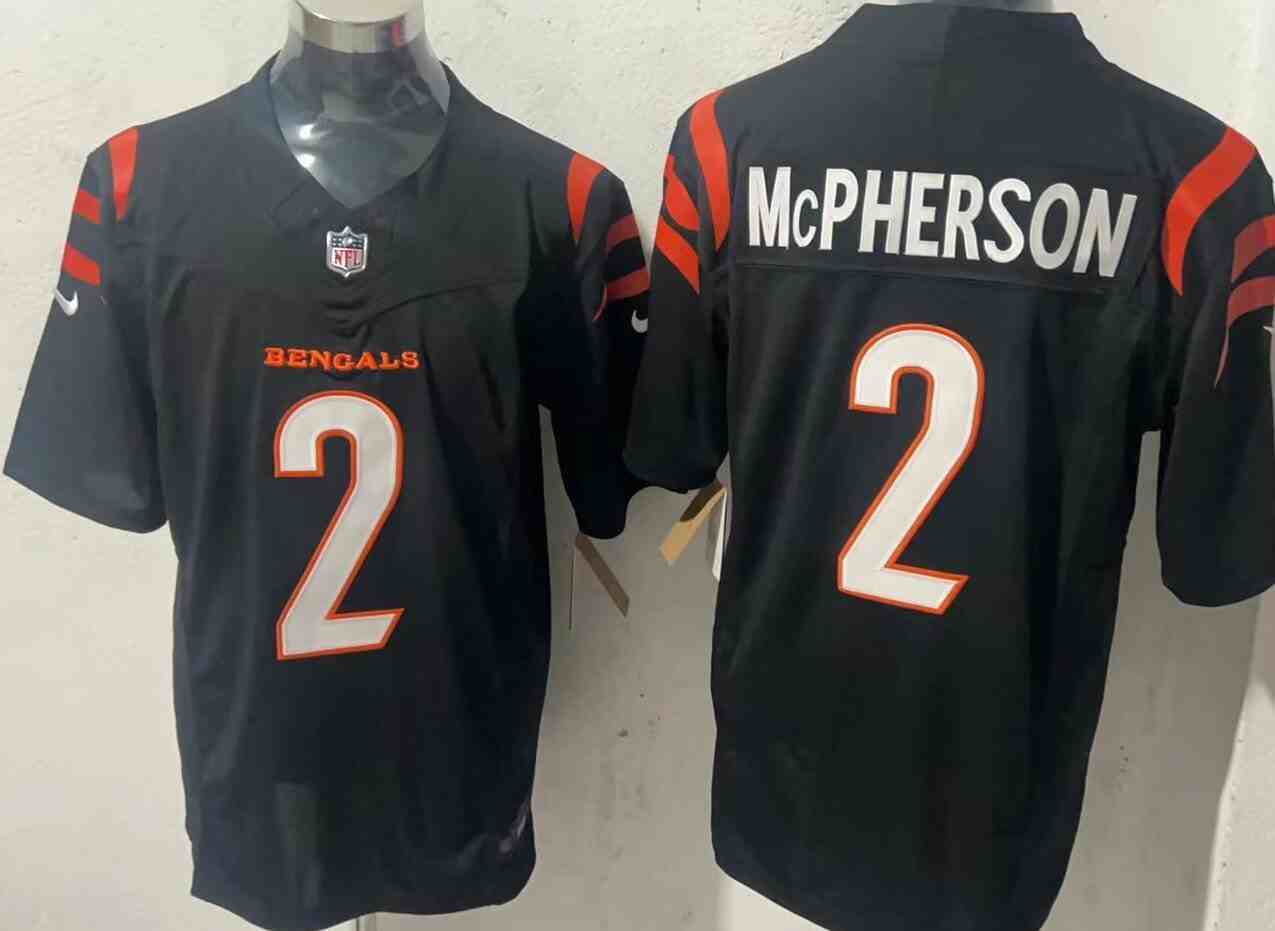 Men's Cincinnati Bengals #2 Evan McPherson  Black F.U.S.E. Vapor Untouchable Limited Stitched Jersey