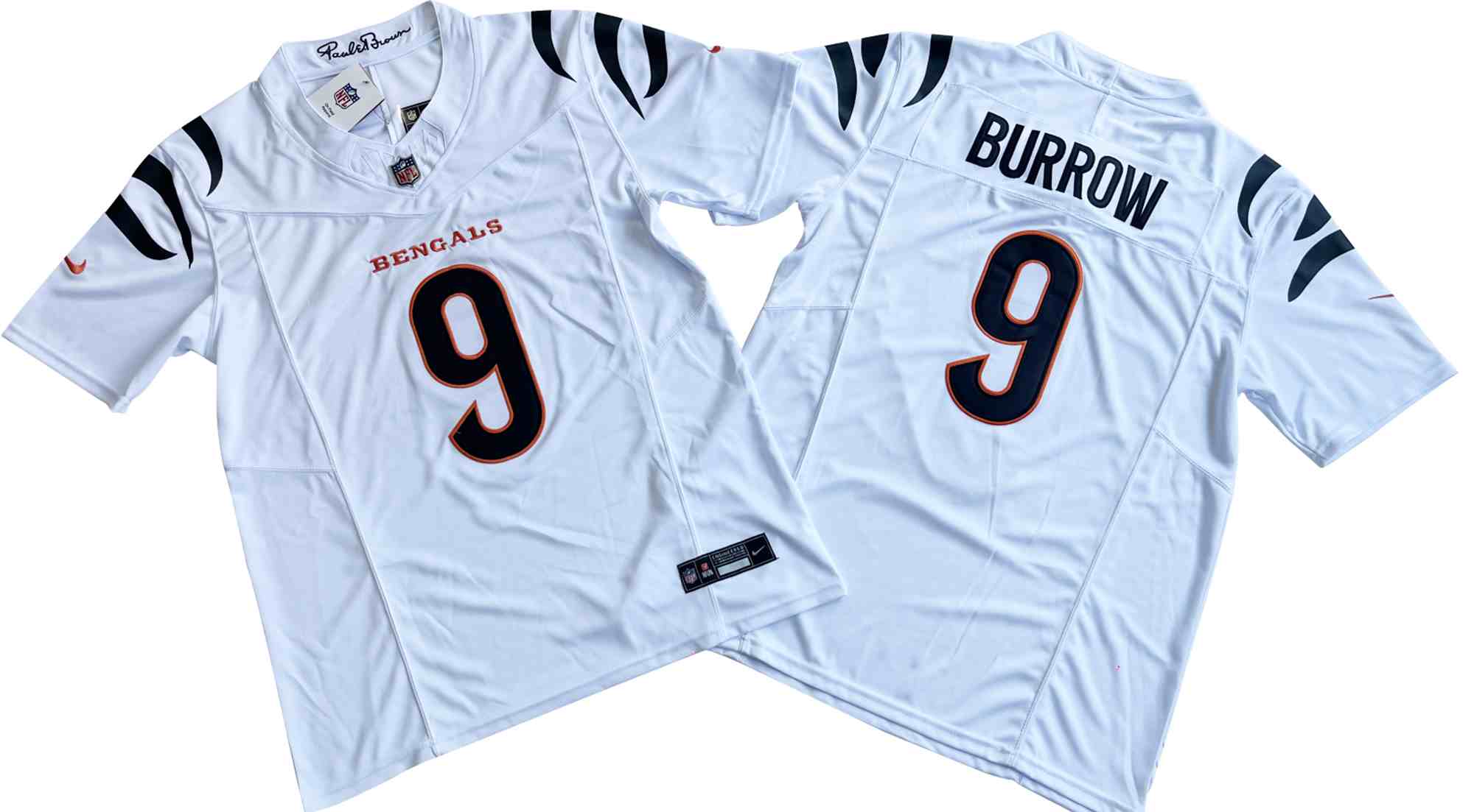 Men's Cincinnati Bengals #9 Joe Burrow White  F.U.S.E. Vapor Untouchable Limited Stitched Jersey