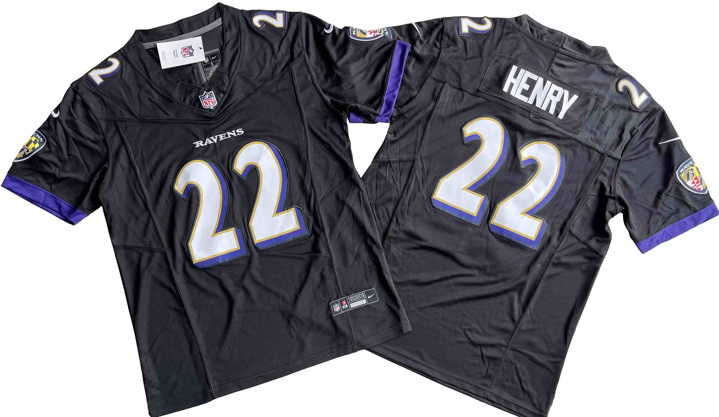 Men's Baltimore Ravens #22 Derrick Henry  F.U.S.E. Black Vapor Limited Football Stitched Jersey