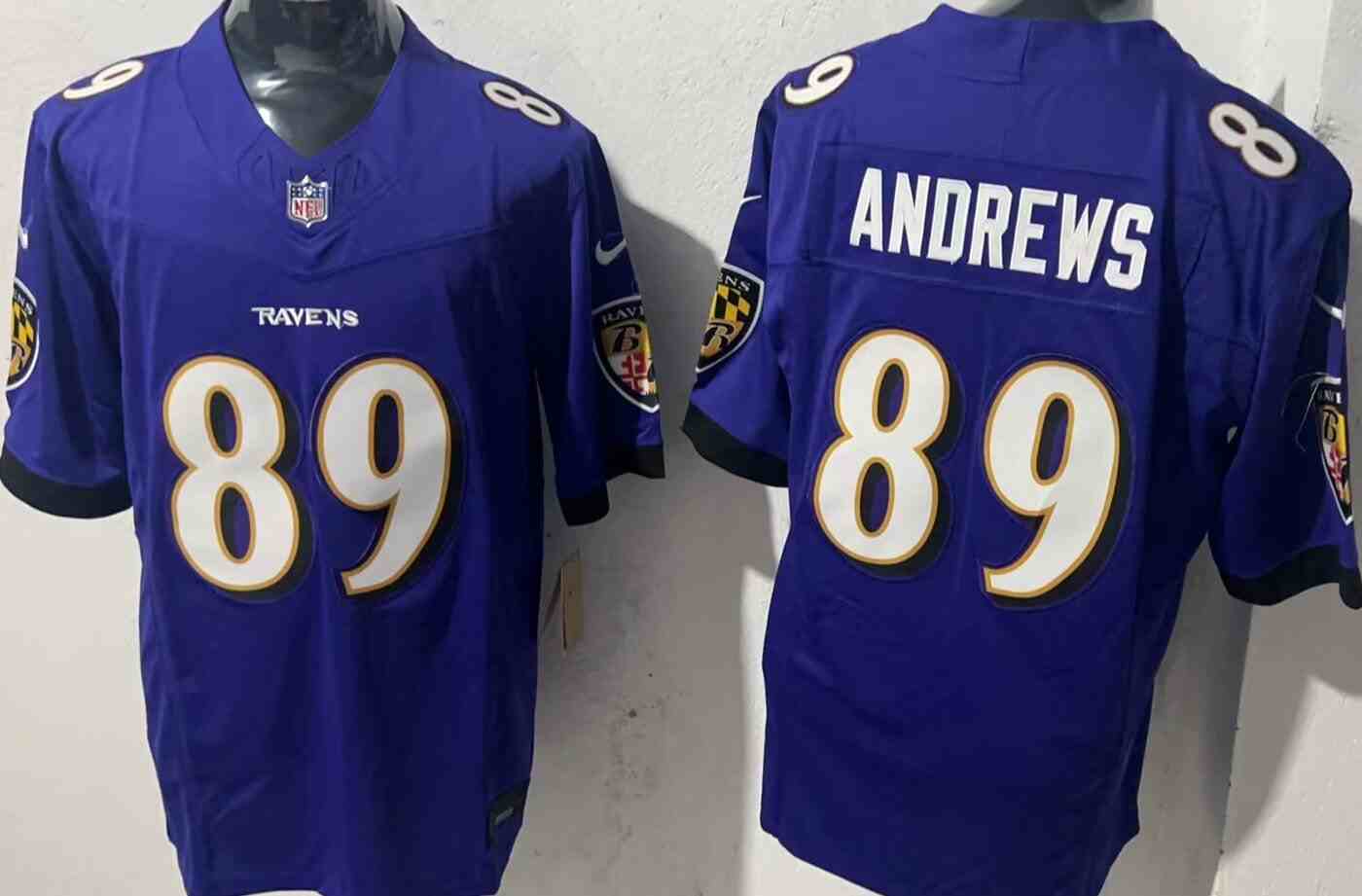 Men's Baltimore Ravens #89 Mark Andrews Purple F.U.S.E. Vapor Limited Football Stitched Jersey