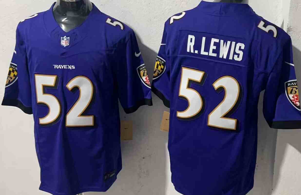 Men's Baltimore Ravens #52 Ray Lewis  Purple F.U.S.E. Vapor Limited Football Stitched Jersey