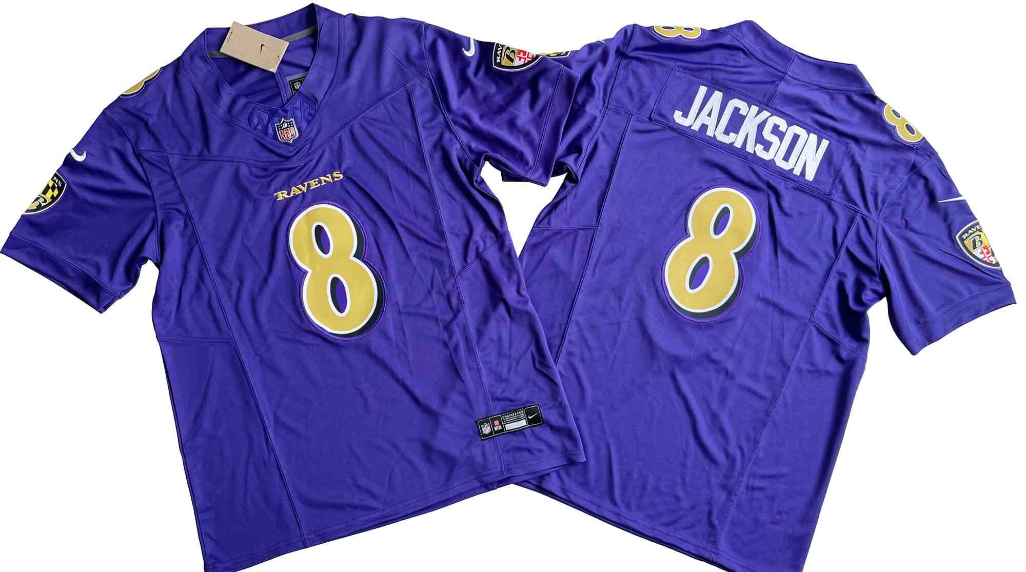 Men's Baltimore Ravens #8 Lamar Jackson Purple  F.U.S.E.  Limited Football Jersey