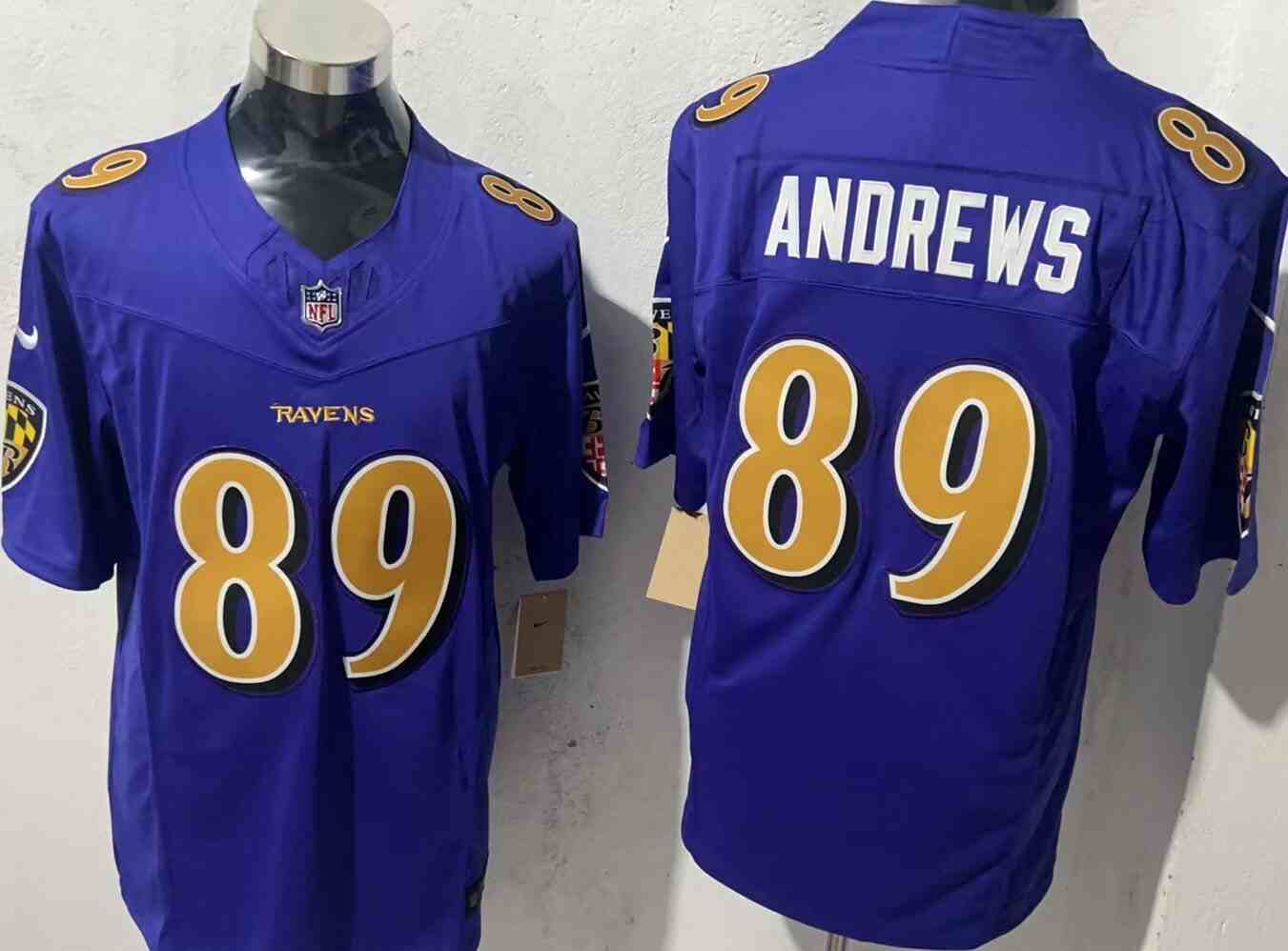 Men's Baltimore Ravens #89 Mark Andrews  Purple F.U.S.E.  Limited Football Stitched Jersey