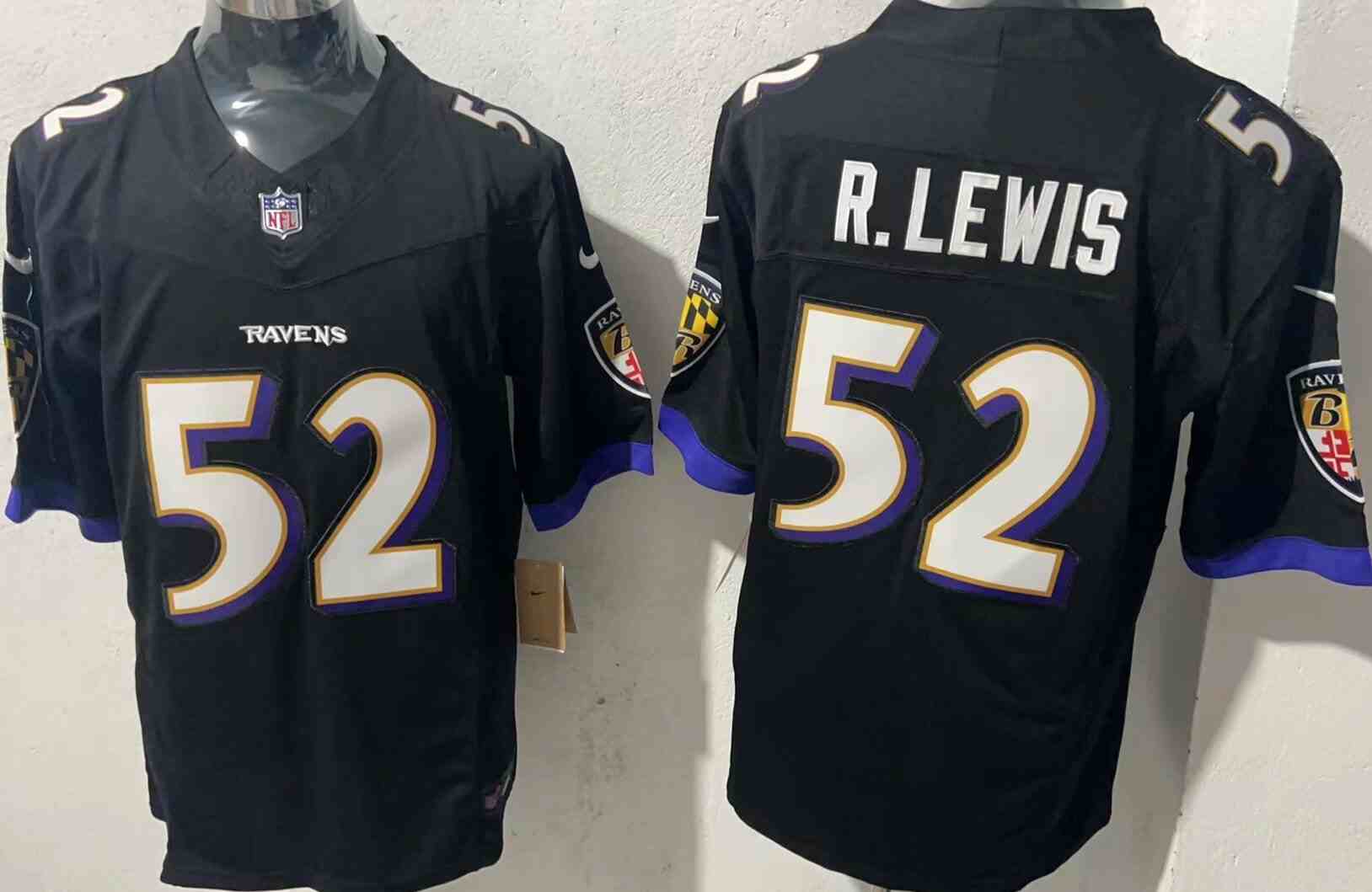 Men's Baltimore Ravens #52  Ray Lewis F.U.S.E. Black Vapor Limited Football Stitched Jersey
