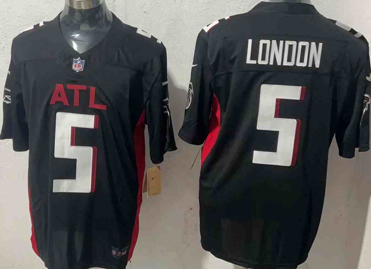 Men's Atlanta Falcons #5 Drake London Black F.U.S.E. Vapor Untouchable Limited Football Stitched Jersey