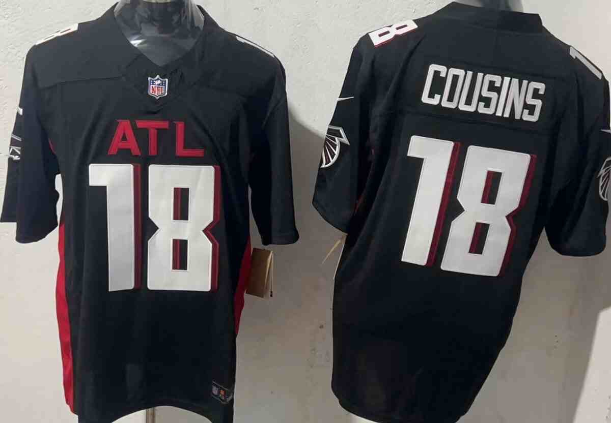 Men's Atlanta Falcons #18 Kirk Cousins Black F.U.S.E. Vapor Untouchable Limited Football Stitched Jersey
