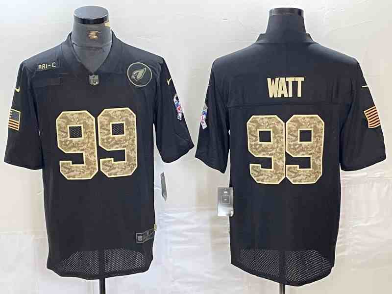Men's  Arizona Cardinals  #99 JJ Watt  Black Camo 2020 Salute To Service Limited Jersey