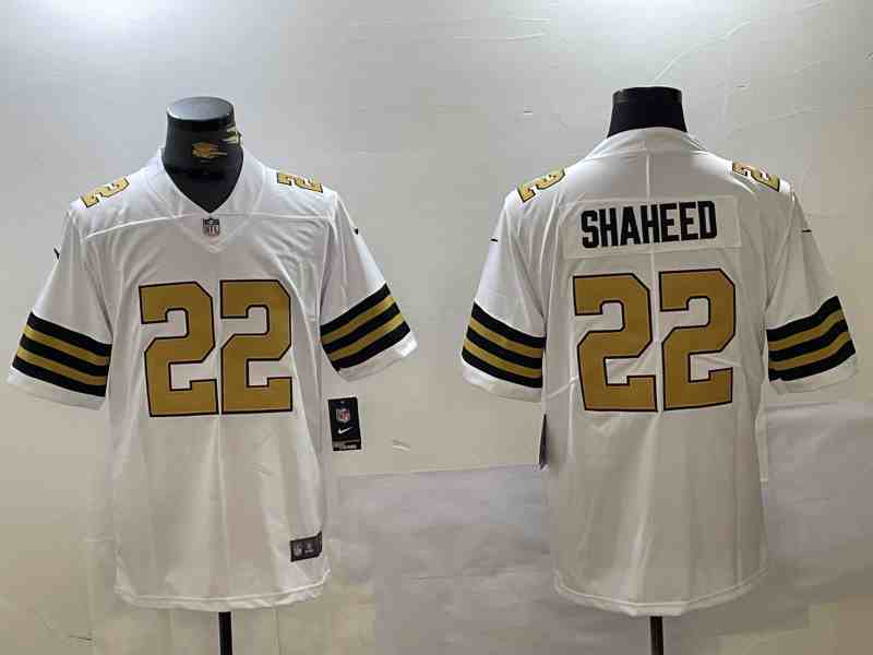 Men's New Orleans Saints #22 Rashid Shaheed White Vapor Limited Stitched Football Jersey