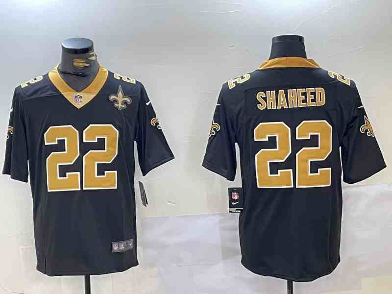 Men's New Orleans Saints #22 Rashid Shaheed Black Vapor Limited Stitched Football Jersey-1