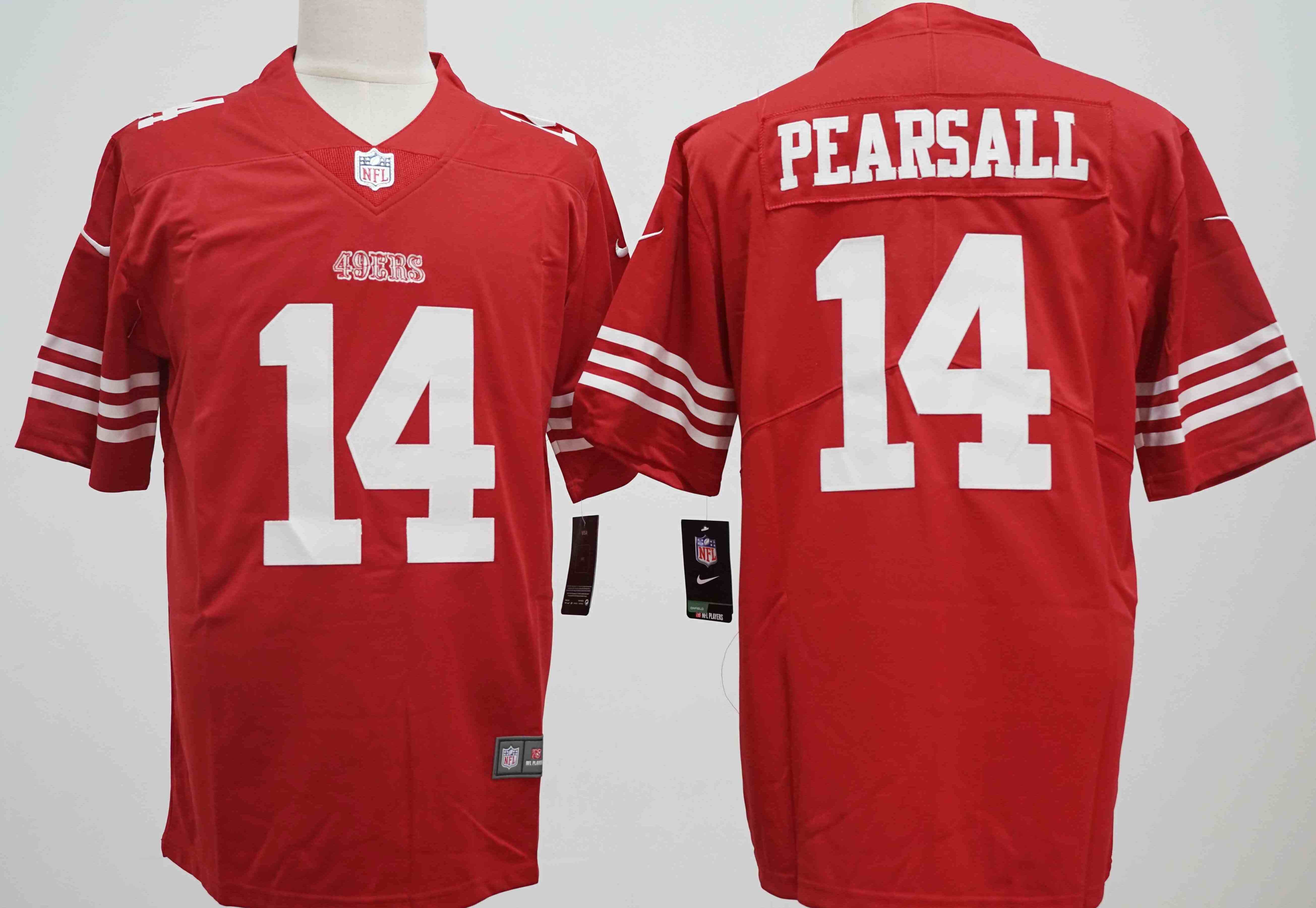 Men's San Francisco 49ers #14 Ricky Pearsall Red 2024 Draft Vapor Untouchable Limited Stitched Football Jersey