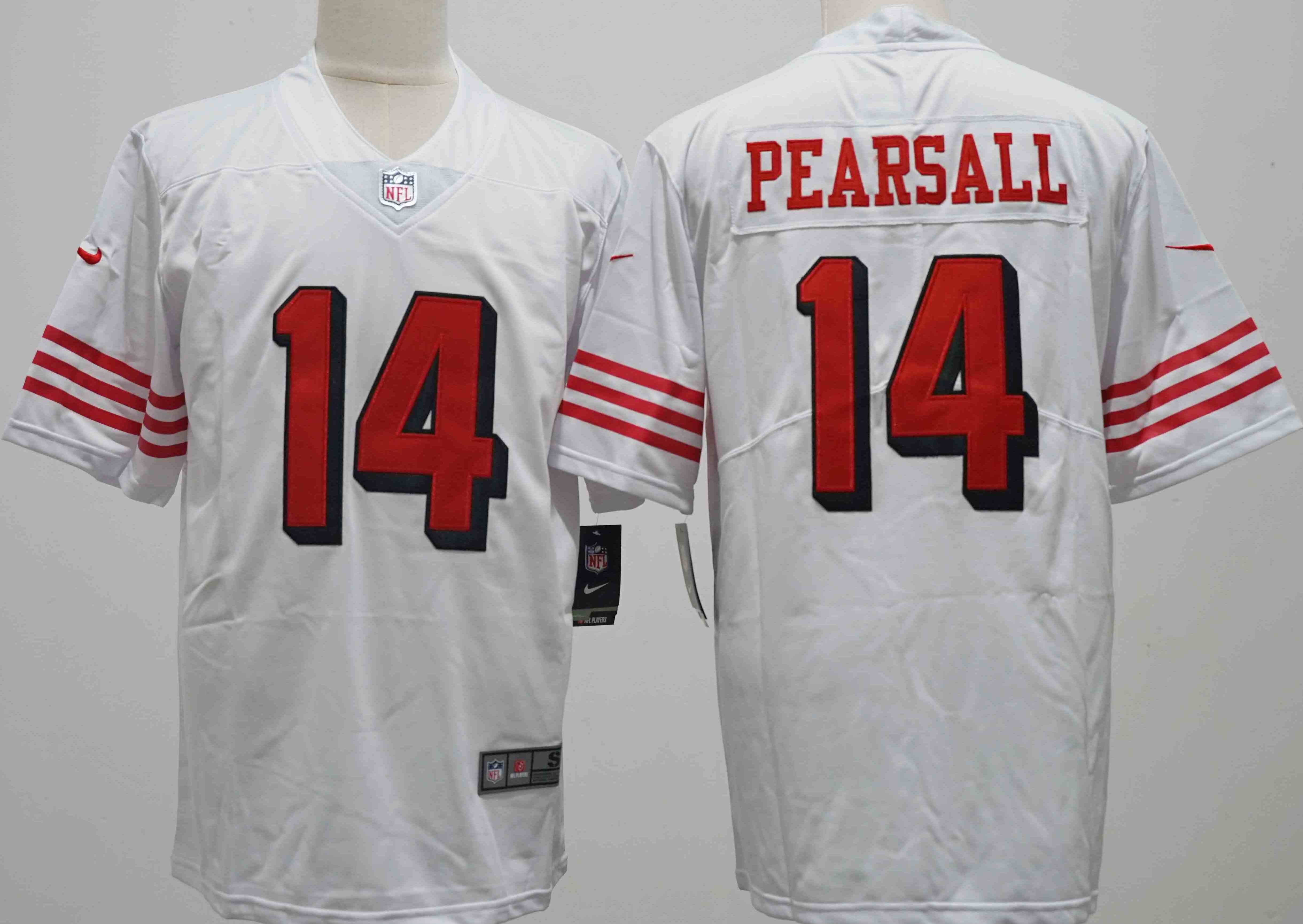Men's San Francisco 49ers #14 Ricky Pearsall New White Vapor Untouchable Limited Stitched Football Jersey