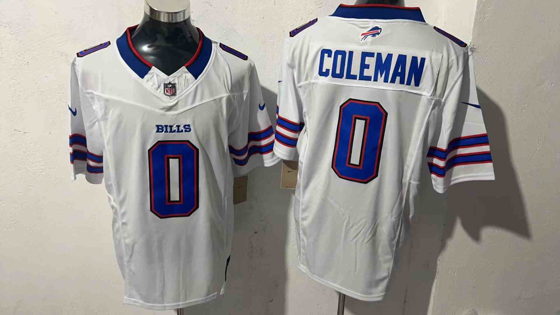 Men's Buffalo Bills #0 Keon Coleman White 2024 Draft F.U.S.E. Vapor Untouchable Limited Football Stitched Jersey