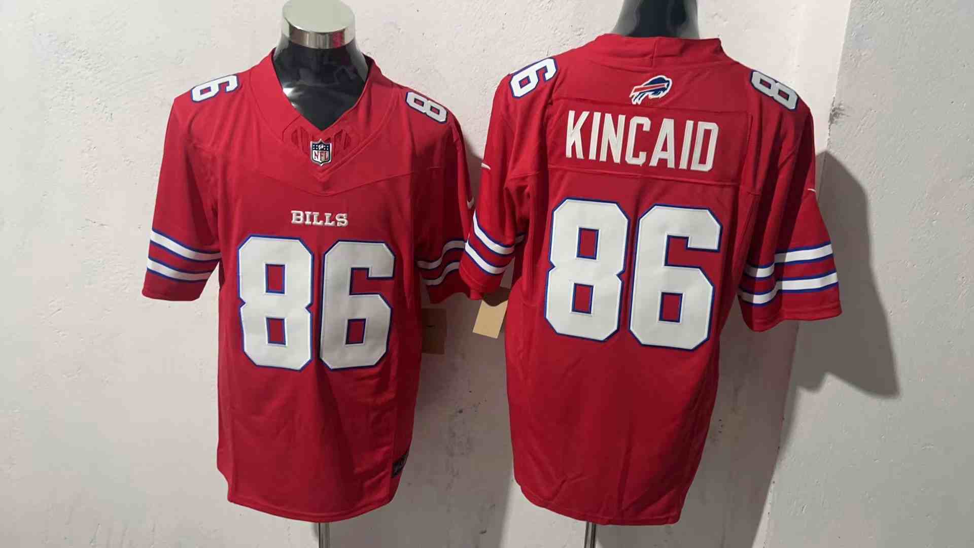 Men's Buffalo Bills #86 Dalton Kincaid Red 2024 F.U.S.E. Vapor Untouchable Limited Stitched Football Jersey