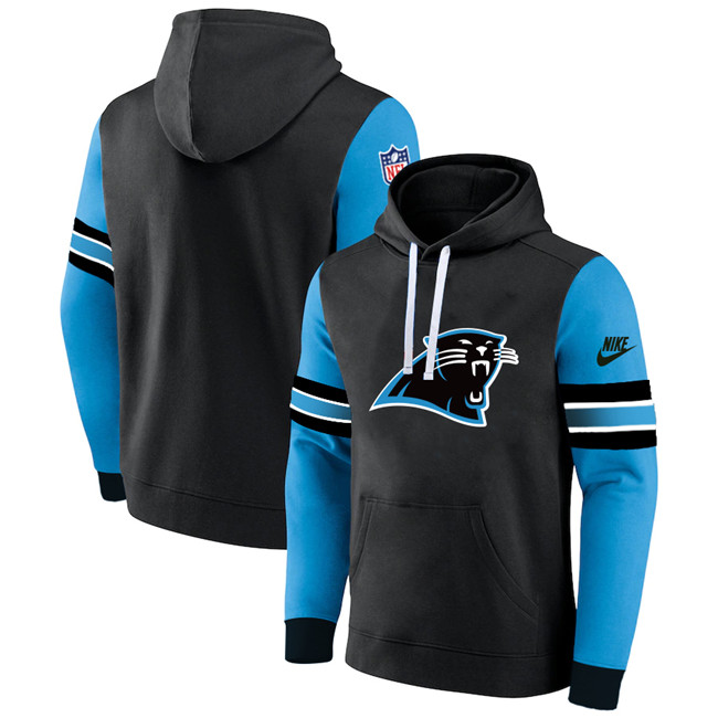 Men's Carolina Panthers Black Blue Pullover Hoodie
