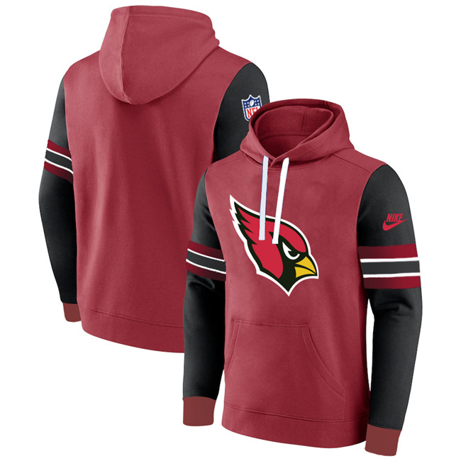 Men's Arizona Cardinals Red Black Pullover Hoodie