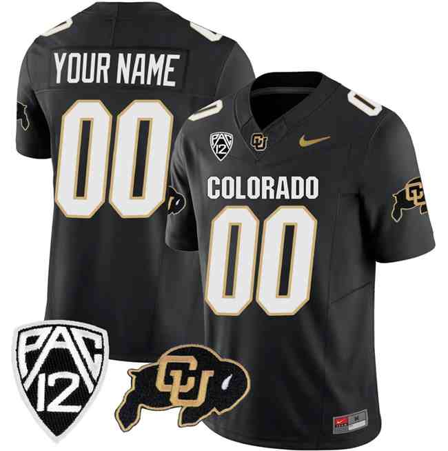 Men's Colorado Buffaloes Active Player Custom Black  F.U.S.E. With PAC-12 Patch Stitched Football Jersey