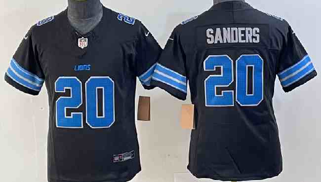 Youth Detroit Lions #20 Barry Sanders Black F.U.S.E. 2nd Alternate Vapor Limited Stitched Jersey