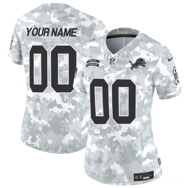 Women's Active Player Custom 2024 F.U.S.E Arctic Camo Salute To Service Limited Stitched Jersey(Run Small)
