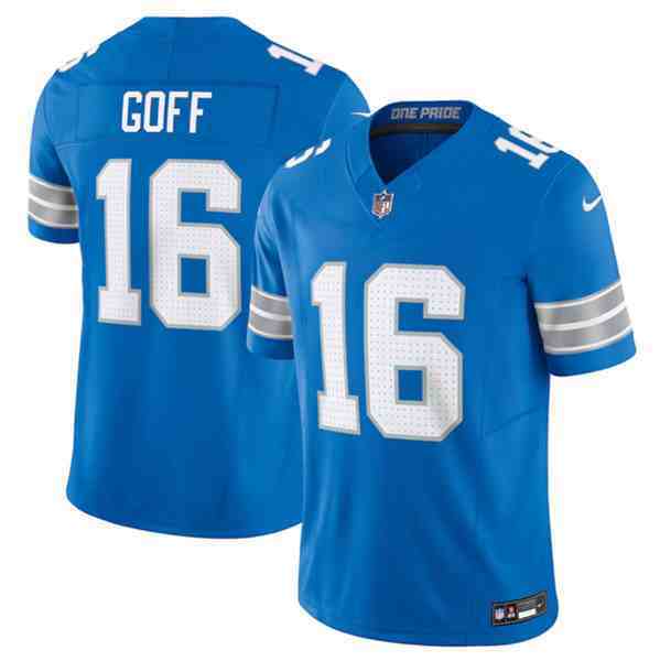 Women's Detroit Lions #16 Jared Goff Blue 2024 F.U.S.E. Vapor Limited Stitched Jersey