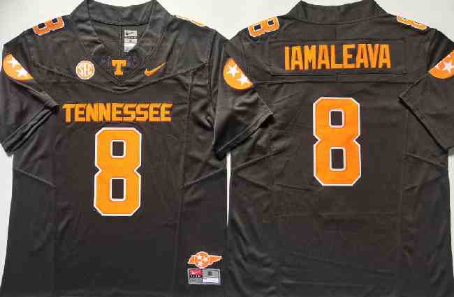 Men's Tennessee Volunteers #8 Nico Iamaleava Black F.U.S.E Stitched Jersey