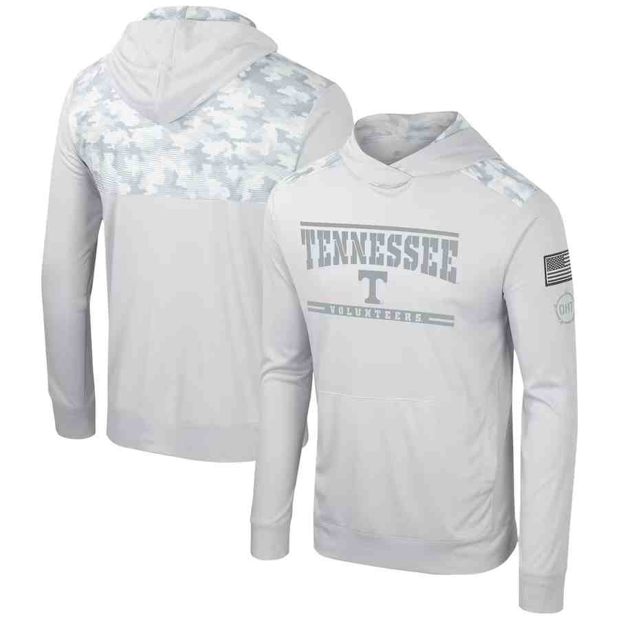 Men's Tennessee Volunteers  Military  White Guardian Pullover Hoodie