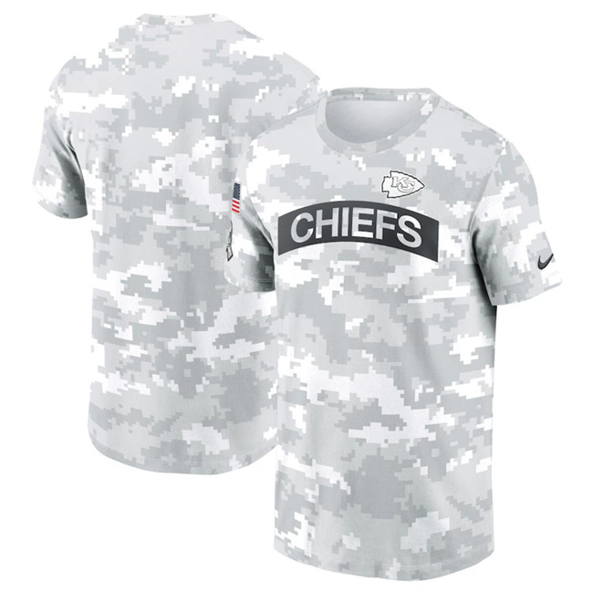 Men's Kansas City Chiefs 2024 Arctic Camo Salute To Service T-Shirt